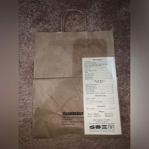 Mystic Pizza bag and menu. 🍕 - Picture 4 of 4